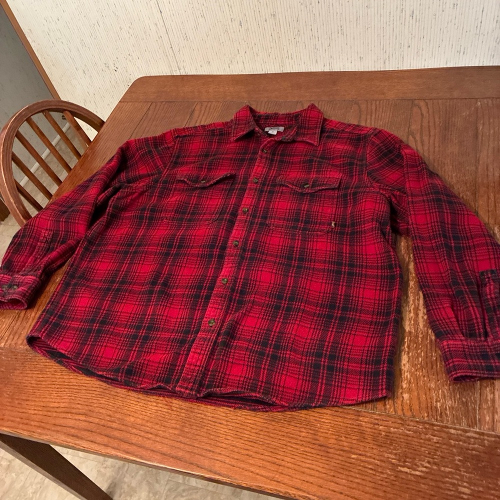 Guide Series Plaid Flannel Shirt Men’s XL Outdoors Hunting Fishing Thick Red
